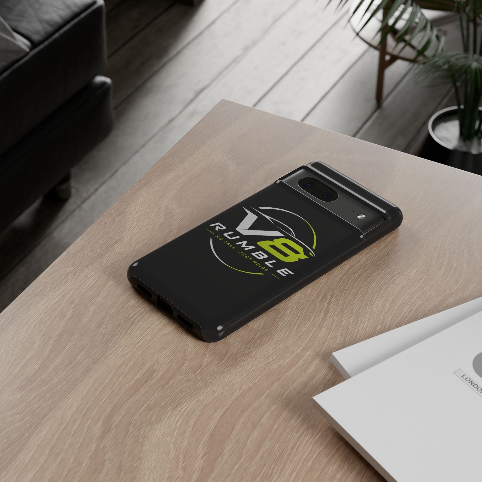 V8 Rumble Tough Phone Case — 'No Talk, Just Noise' Protective Cover
