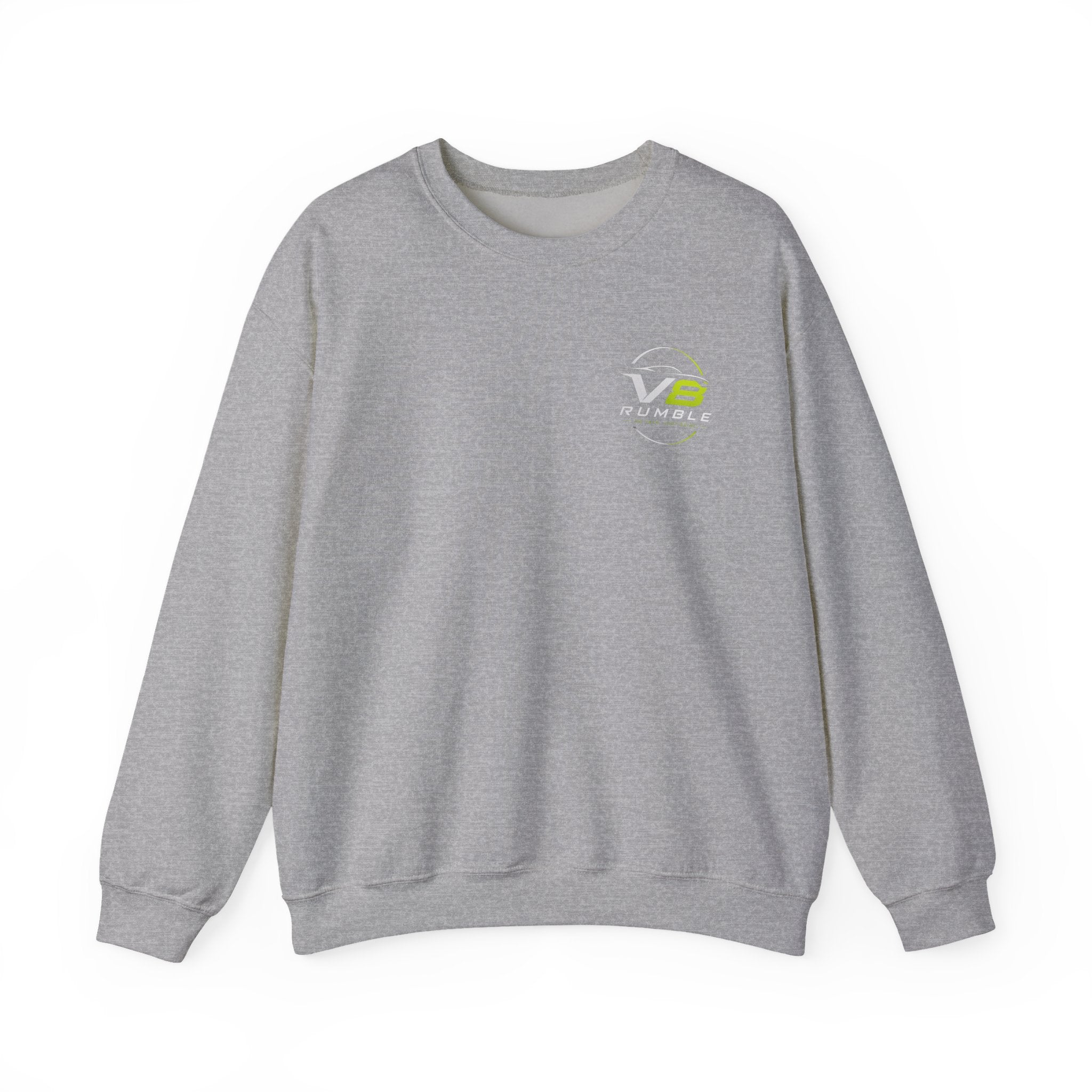 Crewneck Sweatshirt — "No Talk. Just Noise." Graphic Pullover (V8 Rumble Racing Style)