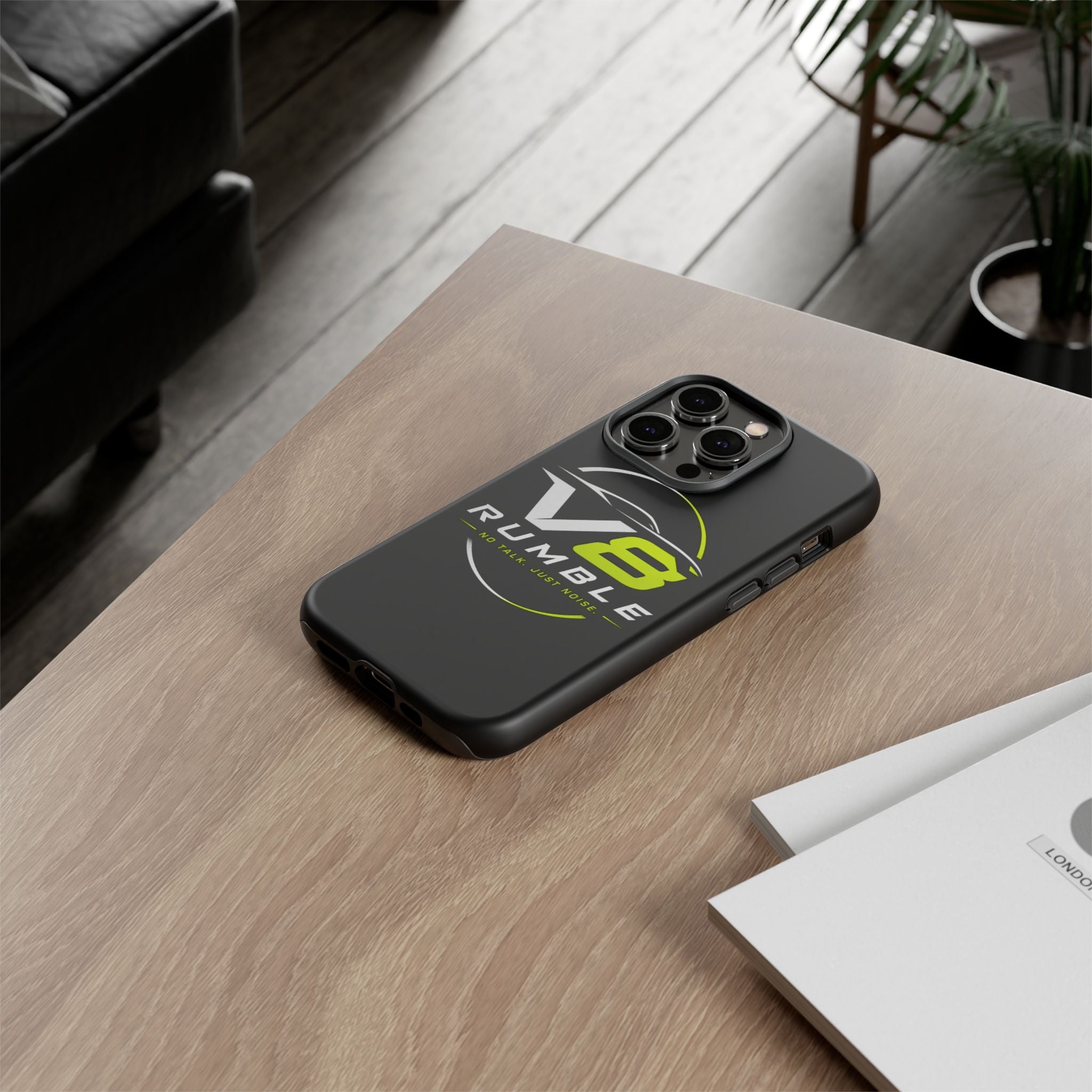V8 Rumble Tough Phone Case — 'No Talk, Just Noise' Protective Cover