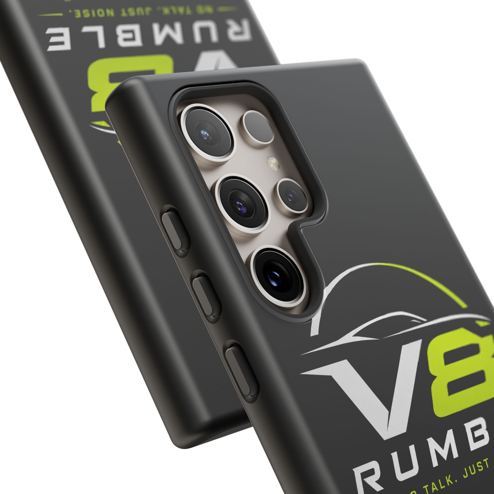 V8 Rumble Tough Phone Case — 'No Talk, Just Noise' Protective Cover