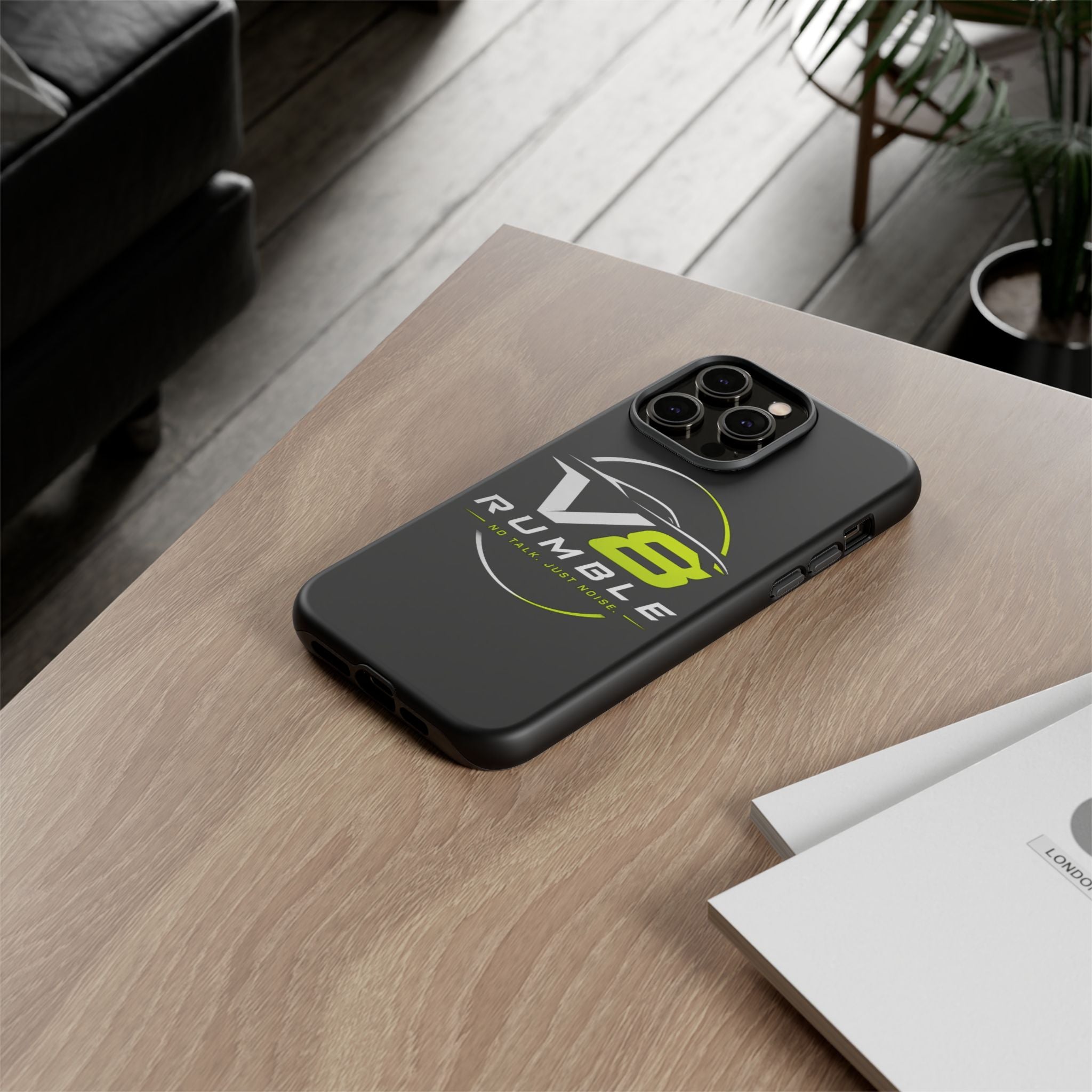 V8 Rumble Tough Phone Case — 'No Talk, Just Noise' Protective Cover