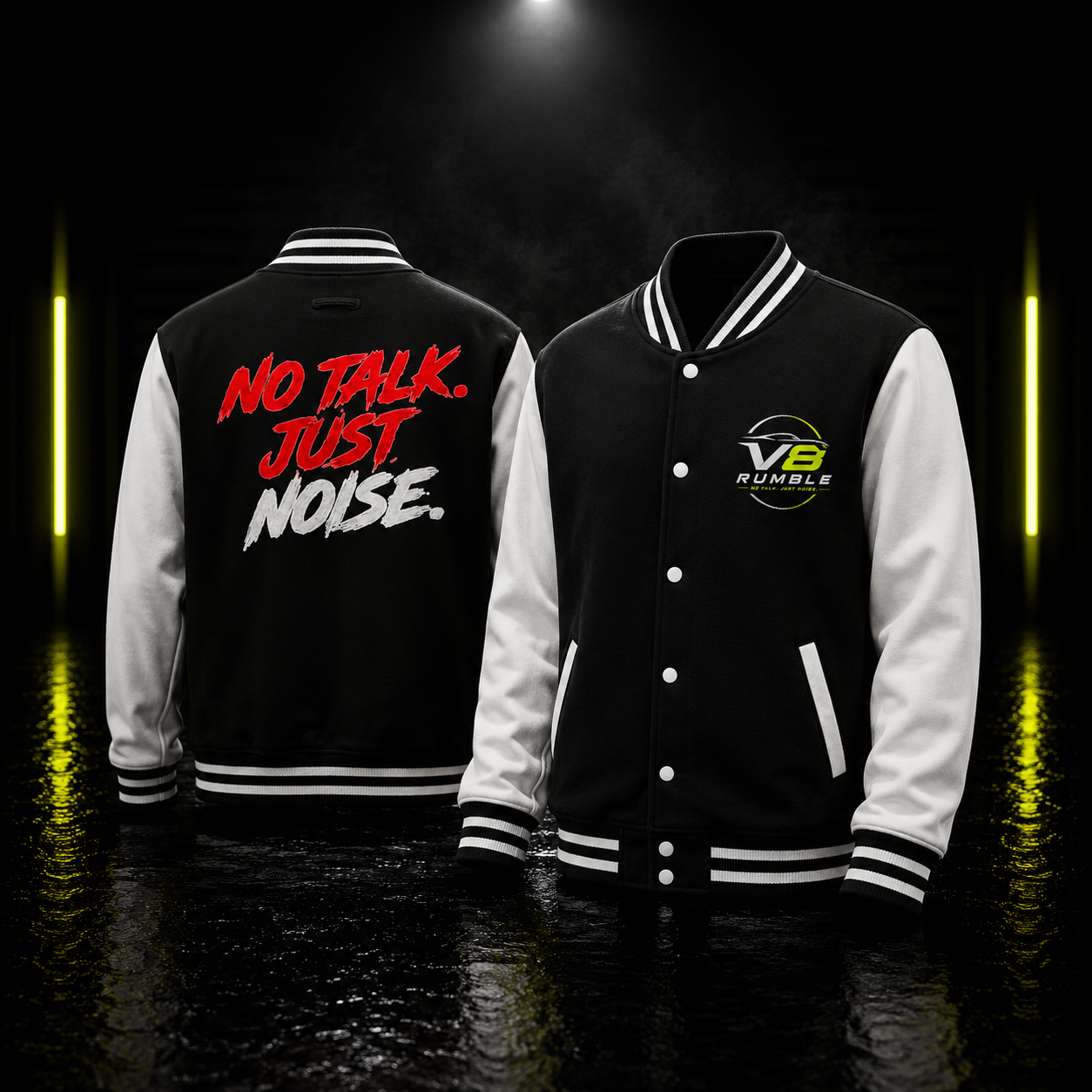 Letterman Jacket — “No Talk Just Noise” Varsity Jacket