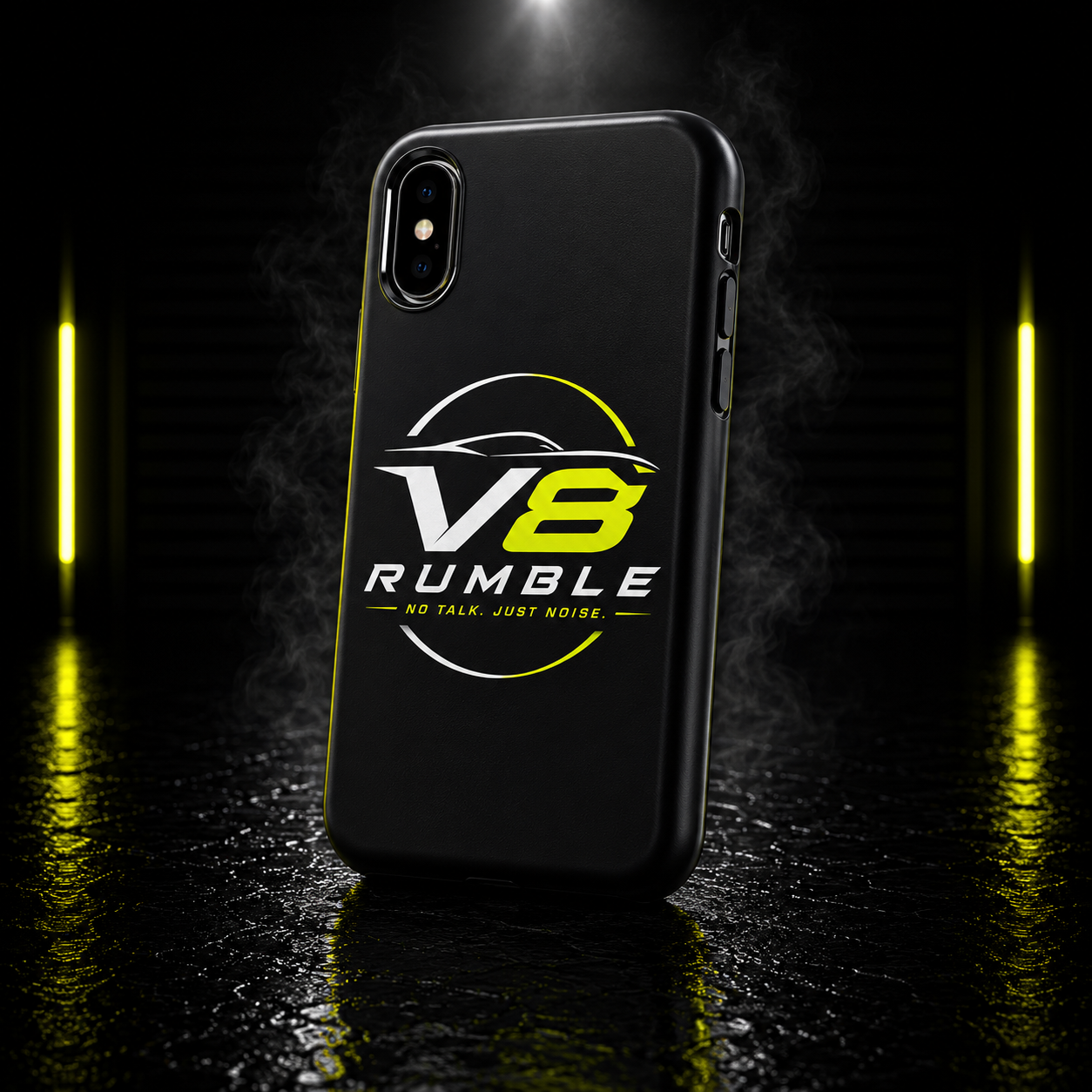 V8 Rumble Tough Phone Case — 'No Talk, Just Noise' Protective Cover